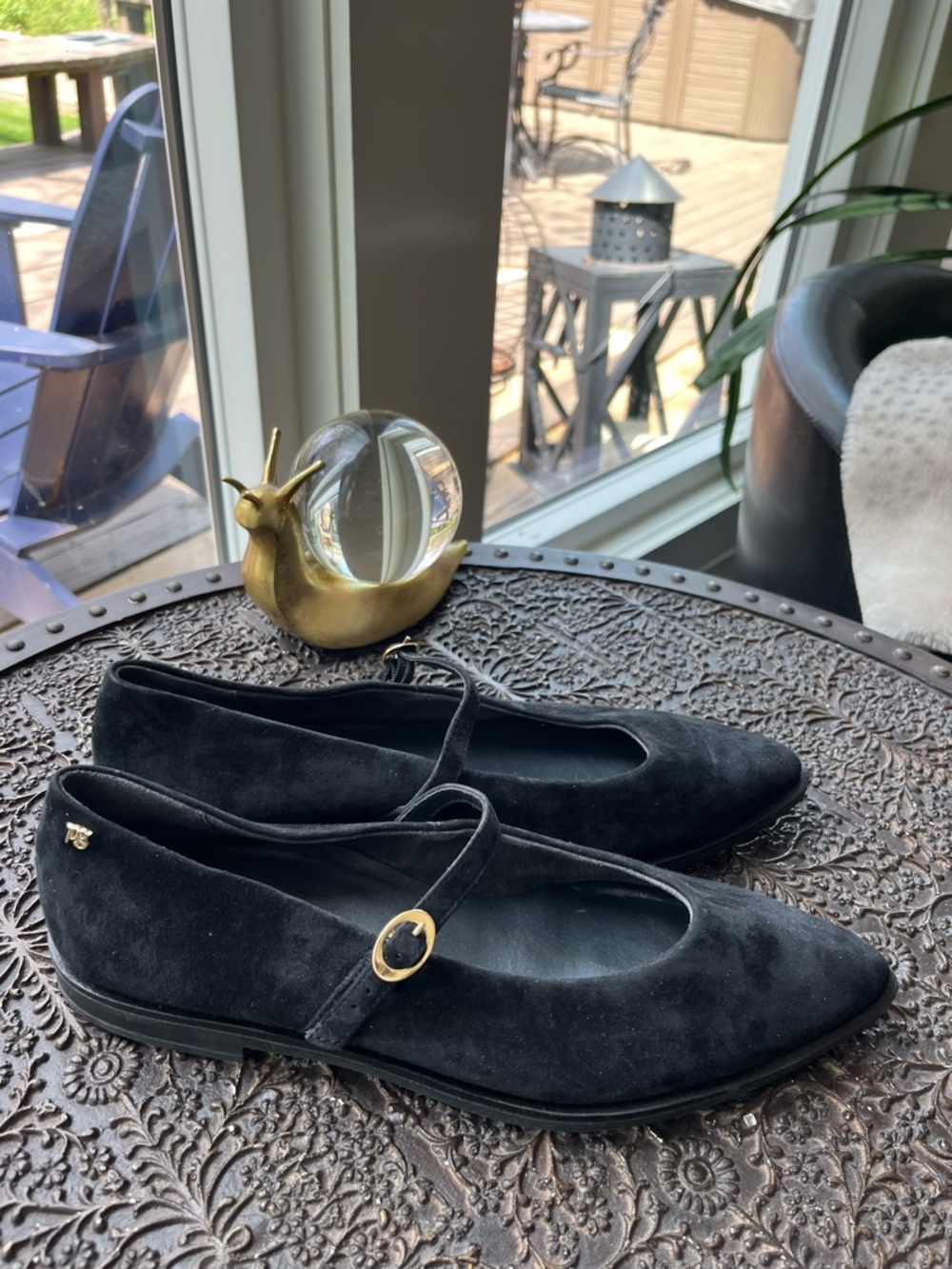PAUL GREEN CARLA BLACK SUEDE MARY JANE BALLET FLATS 6.5 UK 9 US - Picture 5 of 11